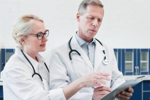 Doctors discussing the diagnosis